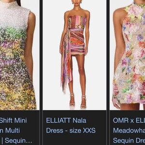 Elliatt Nala Strapless Multicolor Dress